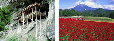 三徳山投入堂/とっとり花回廊