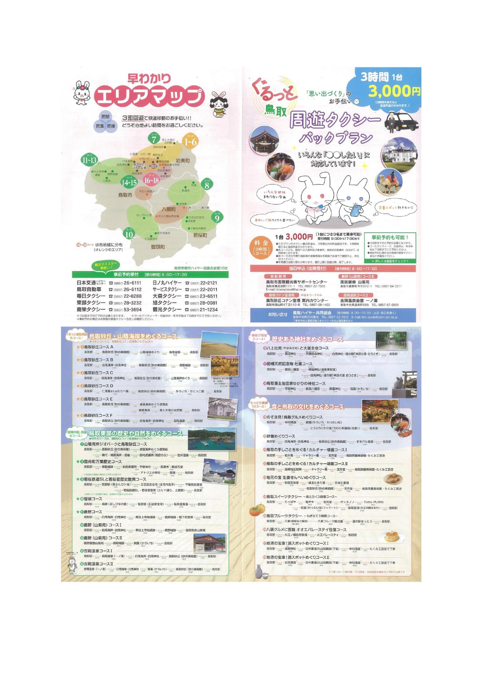 『ぐるっと鳥取周遊タクシーパックプラン』スタート｜東部タクシー株式会社
